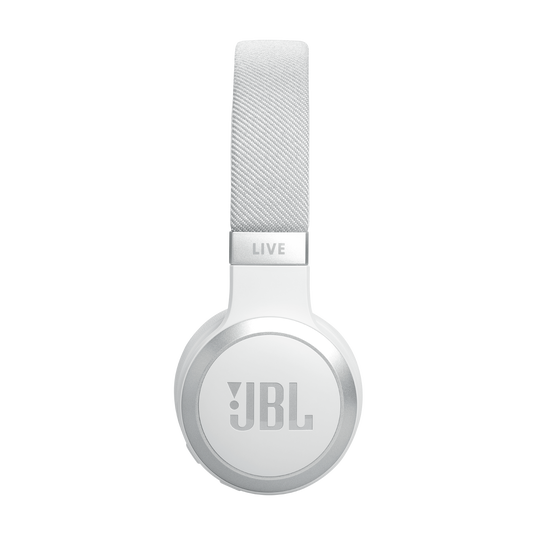 JBL Live 670NC - White - Wireless On-Ear Headphones with True Adaptive Noise Cancelling - Right image number null